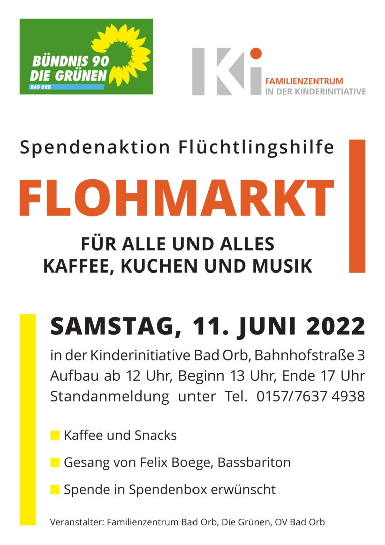 Flohmarkt zugunsten der Flüchtlingshilfe